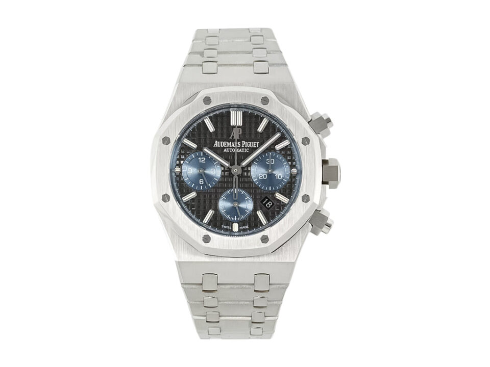 Royal Oak Chronograph Stainless Steel with Titanium Dial (41mm) featuring a sleek design and precision detailing.