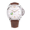 Luminor Due 42 Automatic Stainless Steel Case with White Dial and Brown Strap (42mm)