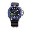 Luminor Submersible 42 3 Days Automatic 'Azzurro' Stainless Steel Case with Blue Ceramic Bezel insert, Black Dial and Black Strap (42mm)