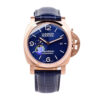 Luminor 1950 44 3 Days Automatic Goldtech Cushion Case with 'Sole Blu' Sunburst Dial and Blue Strap (44mm)