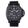 Luminor Submersible 47 Marina Militare 'Carbotech' Forged Carbon Case and Bezel, Carbon Dial and Black Strap (47mm)