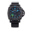 Luminor Submersible 47 3 Days Automatic 'Carbotech' Forged Carbon Case and Bezel, Black Dial with Blue Accents and Black Strap (47mm)