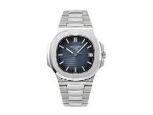 Nautilus Stainless Steel with Blue Dial (41mm) (5811), featuring a sleek design, polished bezel, and integrated bracelet.