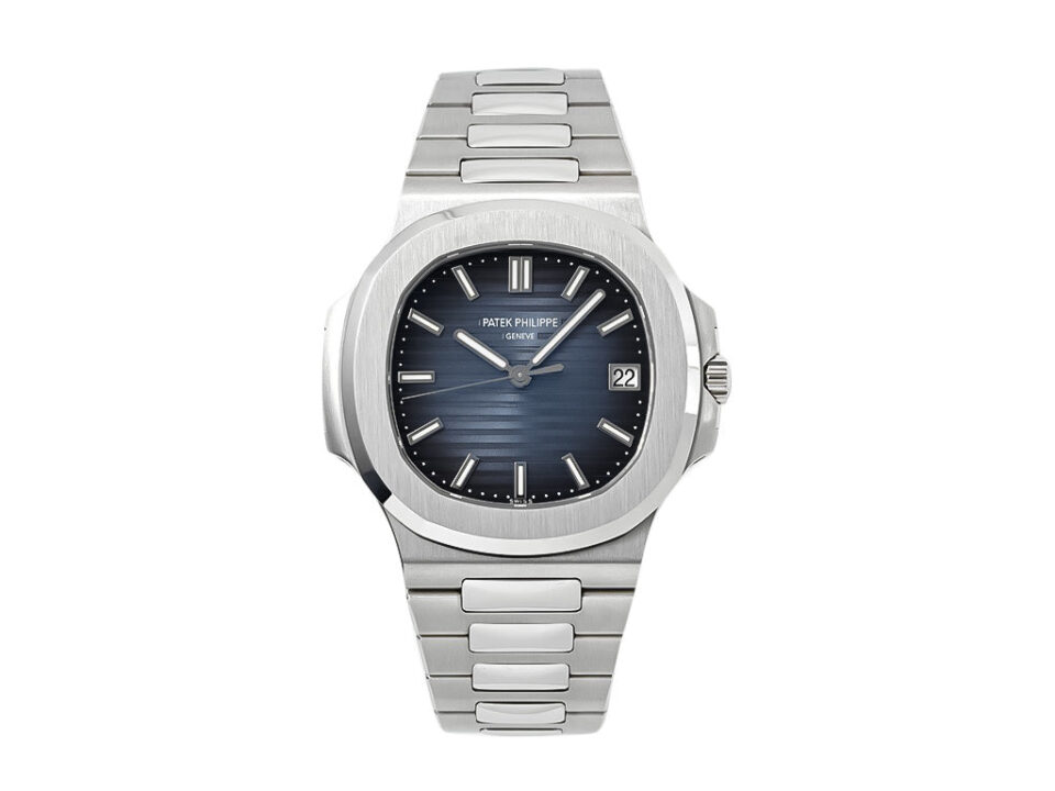 Nautilus Stainless Steel with Blue Dial (41mm) (5811), featuring a sleek design, polished bezel, and integrated bracelet.