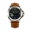 Luminor Marina Stainless Steel with Black Dial and Brown Strap (44mm)