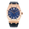 Royal Oak Pink Gold '50th Anniversary' with Blue Dial and Leather Strap (41mm)