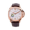 Luminor Due 42 Automatic 'Goldtech' Case with White Dial and Brown Strap (42mm)