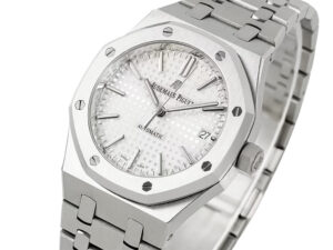 Royal Oak Stainless Steel watch with 37mm case, silver dial, octagonal bezel, and integrated bracelet.