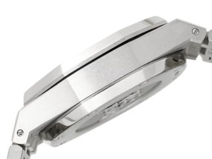 Side view of the Royal Oak Chronograph Stainless Steel with Titanium Dial (41mm), showcasing its sleek and polished profile.