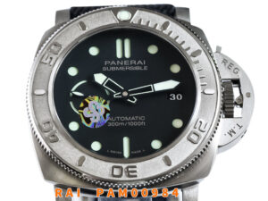 Luminor Submersible 47 'Mike Horn Edition' watch with titanium case, titanium bezel grad, and black dial.