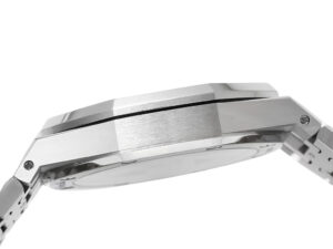 Side view of the Royal Oak Stainless Steel '50th Anniversary' with Grey Dial (41mm), showcasing its sleek case and bezel.