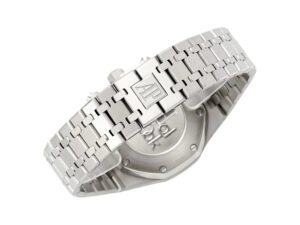 Back view of the Royal Oak Chronograph Stainless Steel with Titanium Dial (41mm) showing stainless steel bracelet and clasp.