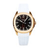 Aquanaut Rose Gold with Chocolate Dial and White Strap (40mm)