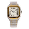 Santos Large Two Tone Yellow Gold with White Dial (40mm)