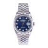 Datejust 36 Stainless Steel on Jubilee with Diamond Blue Dial and Fluted Bezel