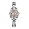 Lady-Datejust 28 Stainless Steel on Jubilee with Pink Dial (Roman Numerals) and Fluted Bezel