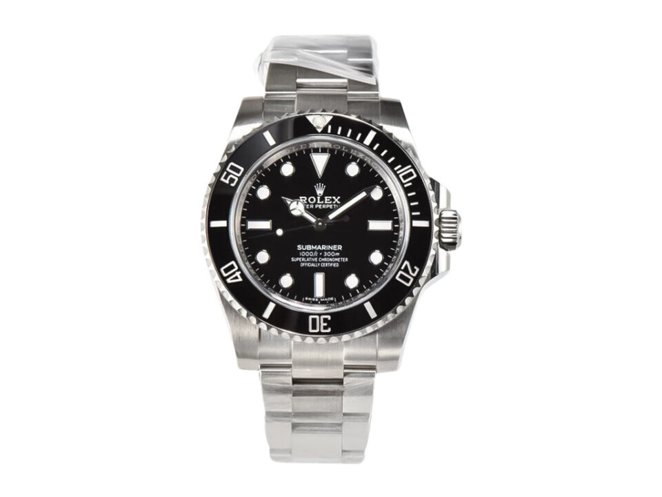 Submariner (No Date) Stainless Steel watch with black dial, 40mm size, featuring unidirectional bezel and luminous markers.