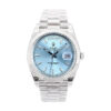 Day-Date 40 Platinum 'President' with Ice Blue Dial and Fluted Bezel
