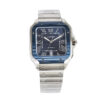 Santos Large Stainless Steel with Blue Dial and Blue Bezel (40mm)