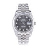 Datejust 41 Stainless Steel on Jubilee with Diamond Rhodium Dial and Fluted Bezel