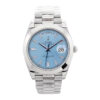 Day-Date 40 Platinum 'President' with Ice Blue Diamond Dial and Smooth Bezel