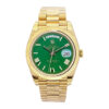 Day-Date 40 Yellow Gold 'President' with Green Dial (Roman Numerals) and Fluted Bezel