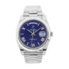 Day-Date 40 White Gold 'President' with Blue Dial (Roman Numerals) and Fluted Bezel