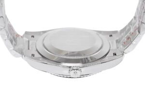 Back view of the Day-Date 40 White Gold ‘President’ watch, showcasing its polished case and meticulous craftsmanship.