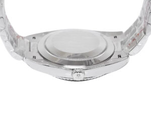 Back view of the Day-Date 40 White Gold ‘President’ watch featuring a fluted bezel and elegant bracelet design.