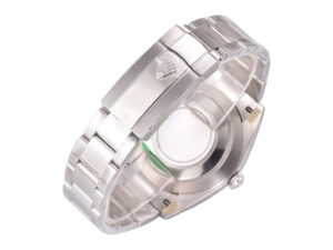 Rear view of the Datejust 41 Stainless Steel on Oyster bracelet, showcasing the clasp and case back.