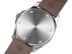Back view of the Aquanaut Luce Stainless Steel Diamond Brown watch, showcasing a stainless steel case and brown straps.