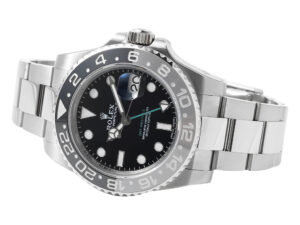 GMT-Master II Stainless Steel 'Bruce Wayne' on Oyster bracelet (40mm) with black dial and gray-black ceramic bezel.