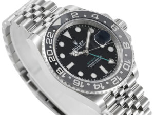 GMT-Master II Stainless Steel 'Bruce Wayne' on Jubilee (40mm) black dial, blue and black ceramic bezel, luminous markers.
