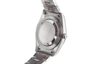 Back view of the Oyster Perpetual 41 Stainless Steel with Lavender Dial 2025 showing case and bracelet.
