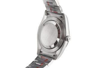 Back view of Oyster Perpetual 41 Stainless Steel with Pistachio Dial 2025, showing the case and bracelet.